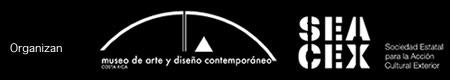 Logos de los organizadores de la exposición 300% Spanish Design. Museo de Arte y Diseño Contemporáneo de Costa Rica, Sociedad Estatal para la Acción Cultural Exterior.